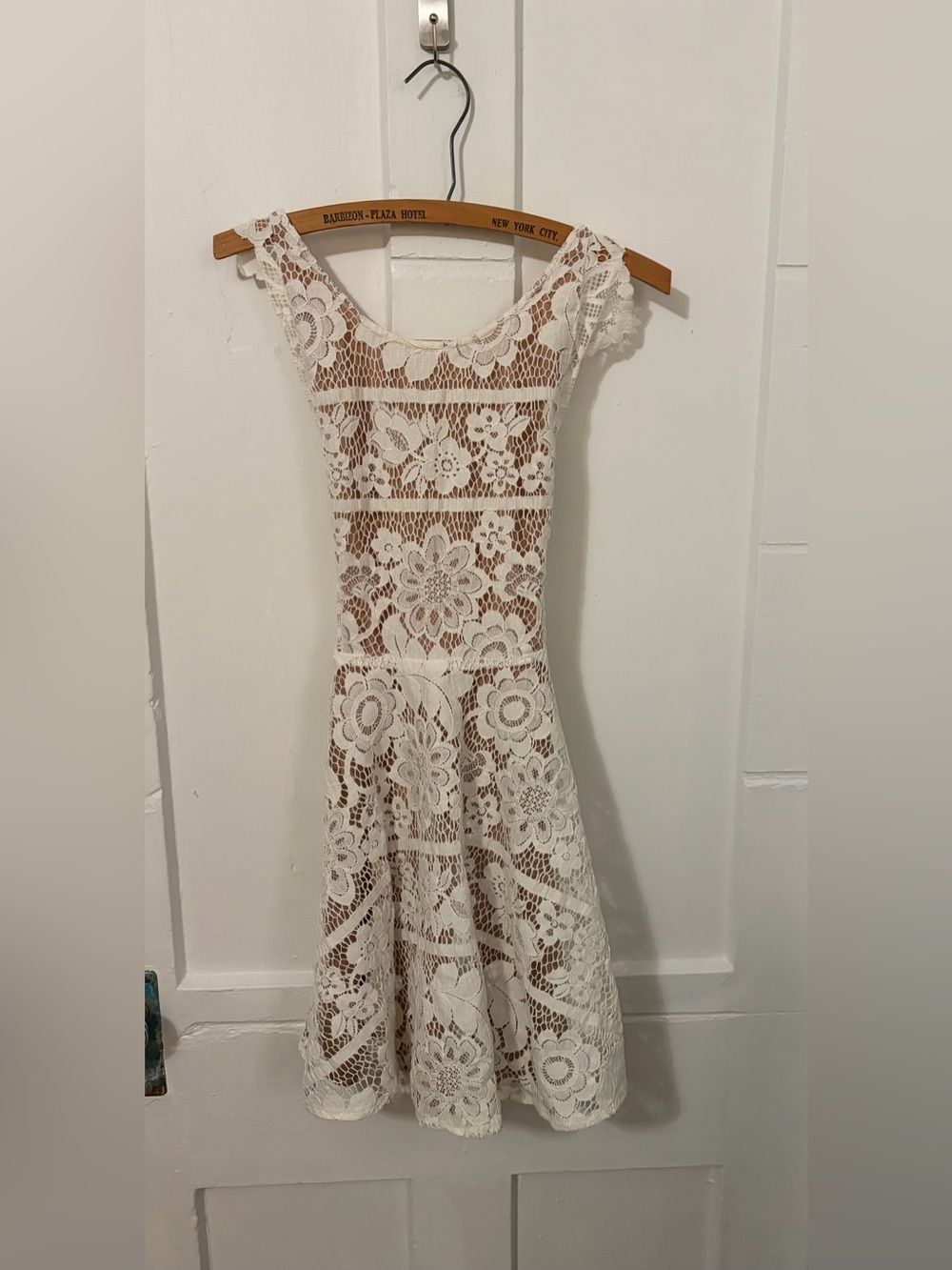 For Love and Lemons White Lace Gianna Backless Mini Party Nice
Dress